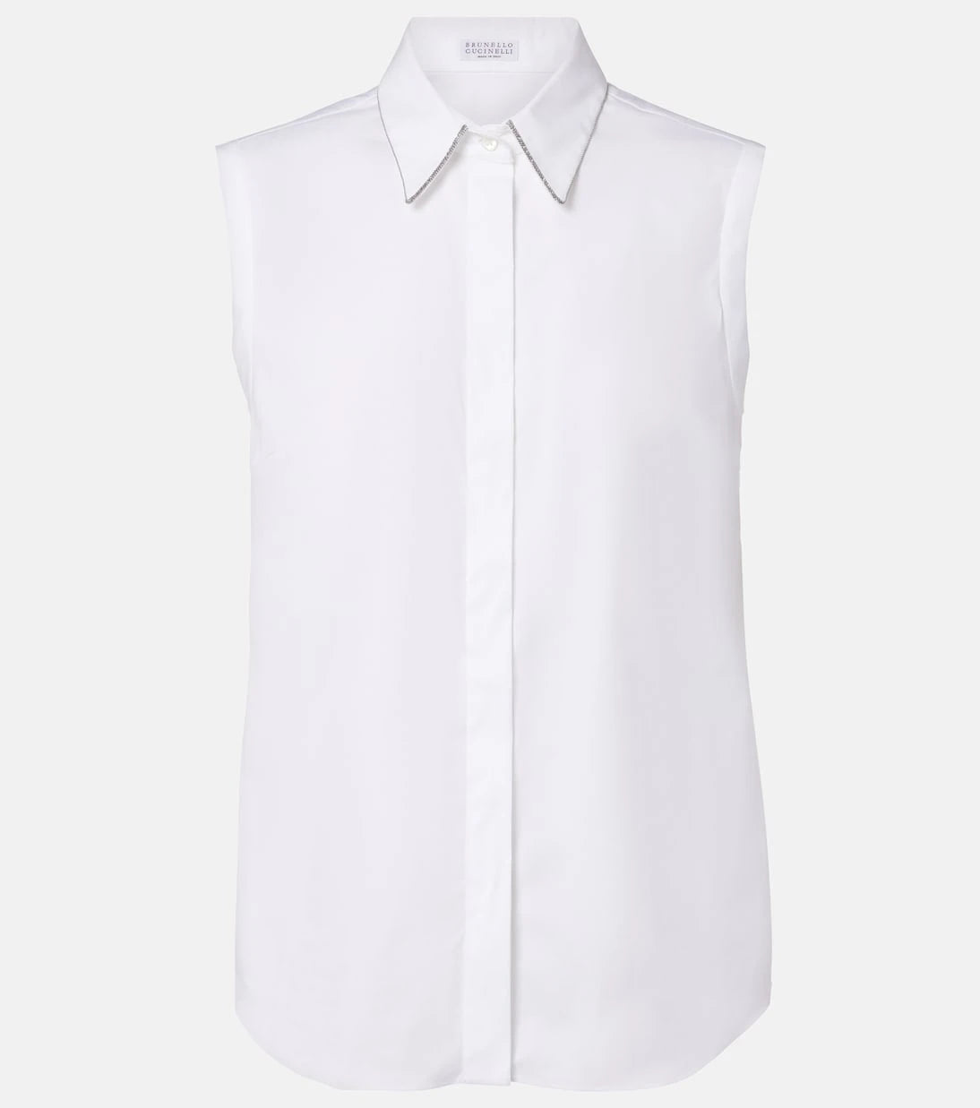 Brunello Cucinelli - Monili cotton-blend top