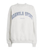 Adanola Grey Organic Cotton Varsity Chainstitch Sweatshirt