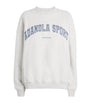 Adanola Grey Organic Cotton Varsity Chainstitch Sweatshirt