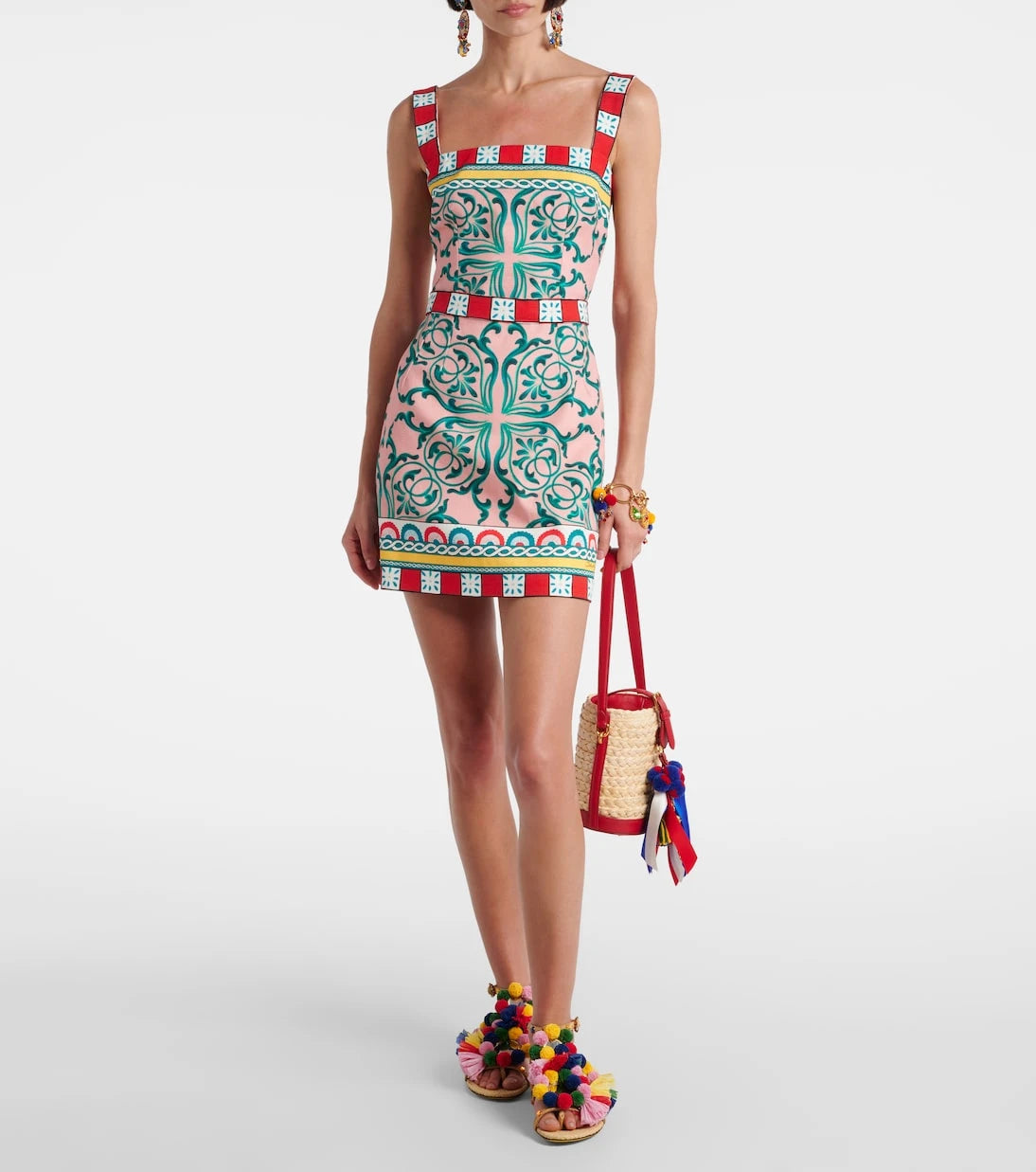 Dolce&Gabbana - Taormina printed cotton-blend minidress
