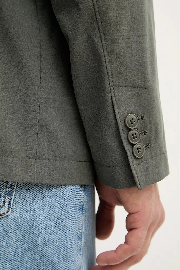 Armani Exchange erkek yün karışımlı tek düğmeli ceket