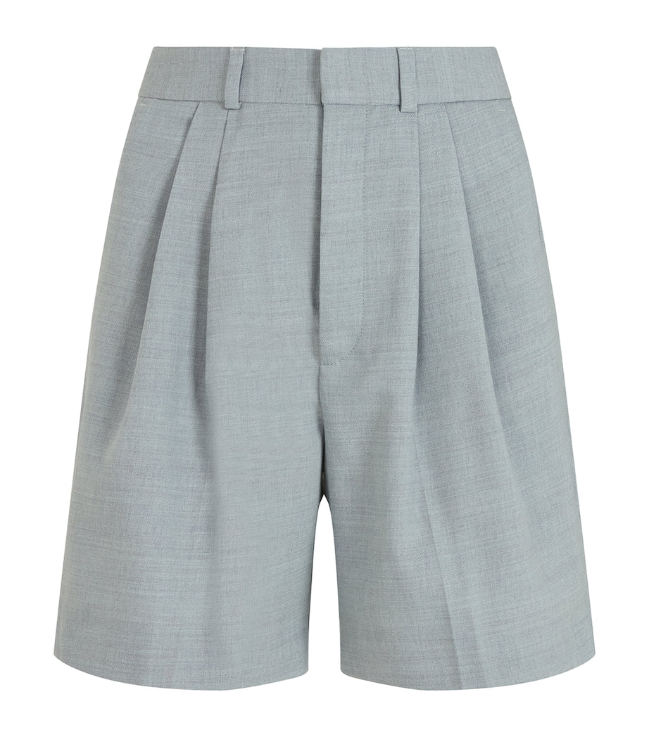 ANINE BING Blue Carrie High-Rise Tailored Shorts