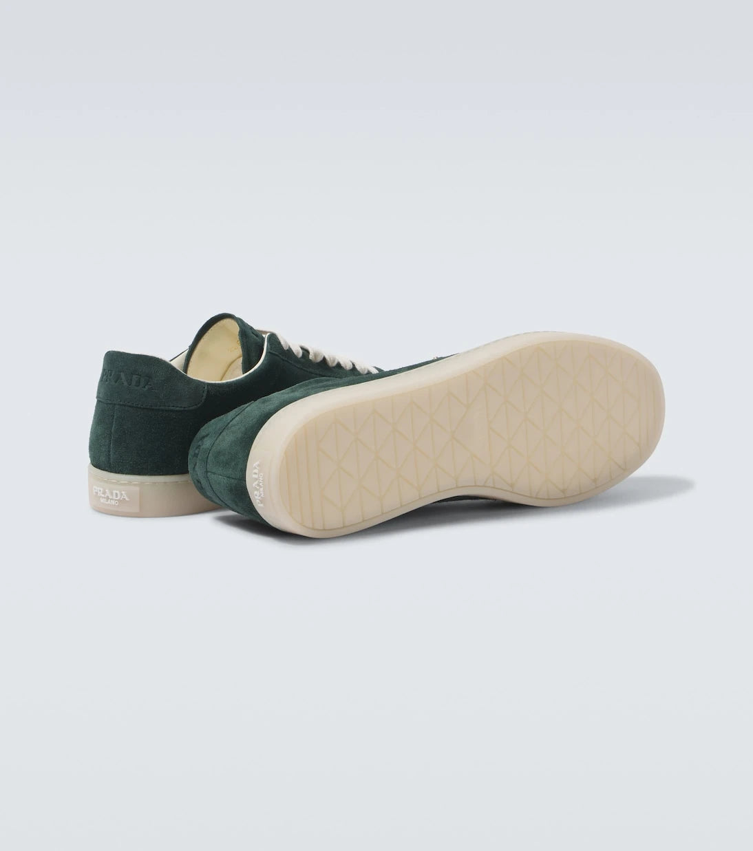Prada - Lane logo suede sneakers
