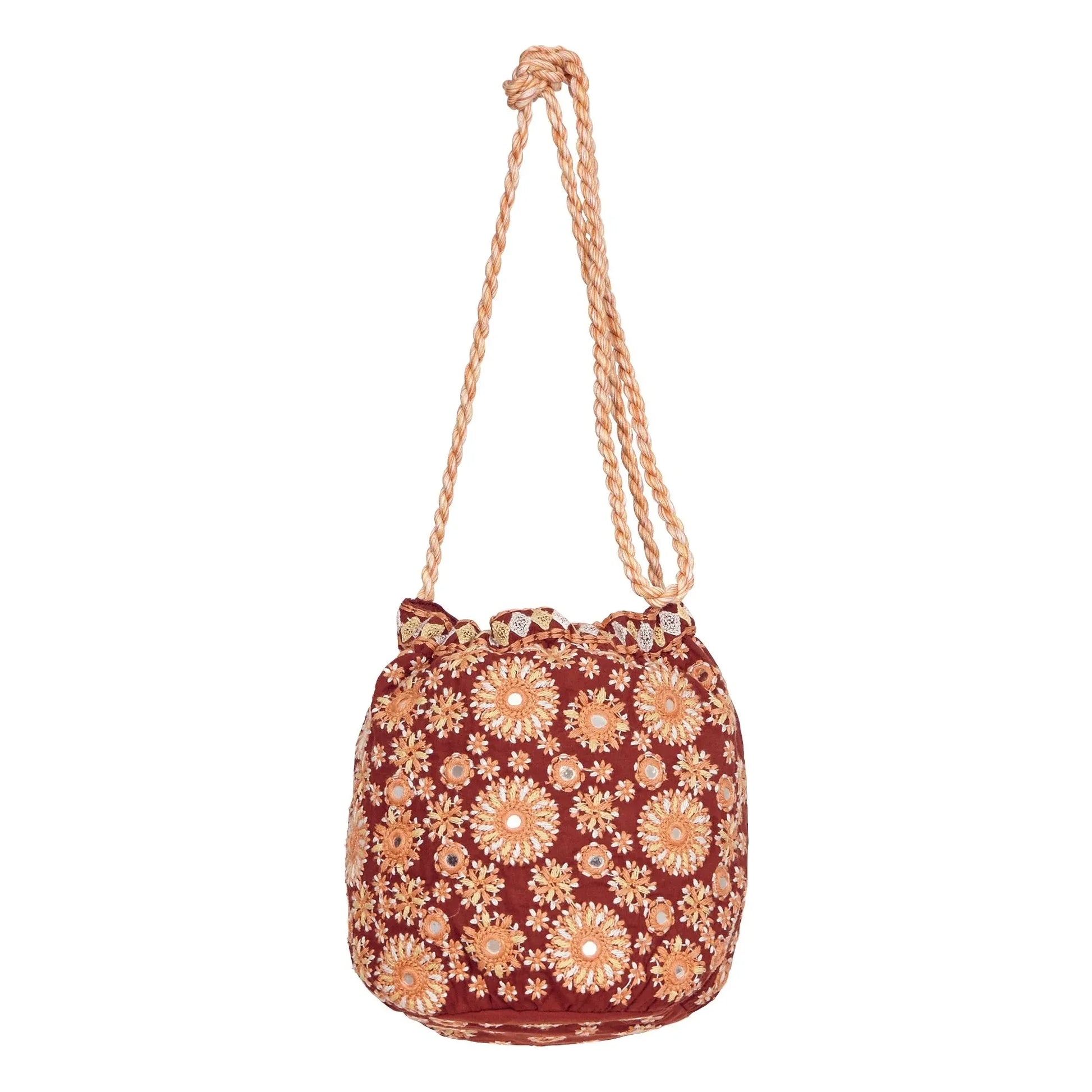 M.A.B.E. - Suri Embroidery Bag | Rust