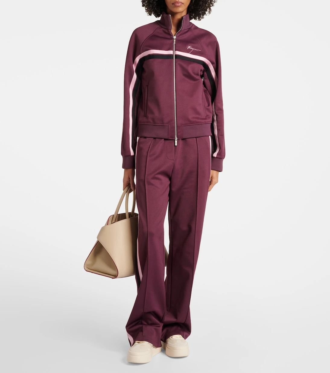 Ferragamo - Suede-trimmed leather platform sneakers