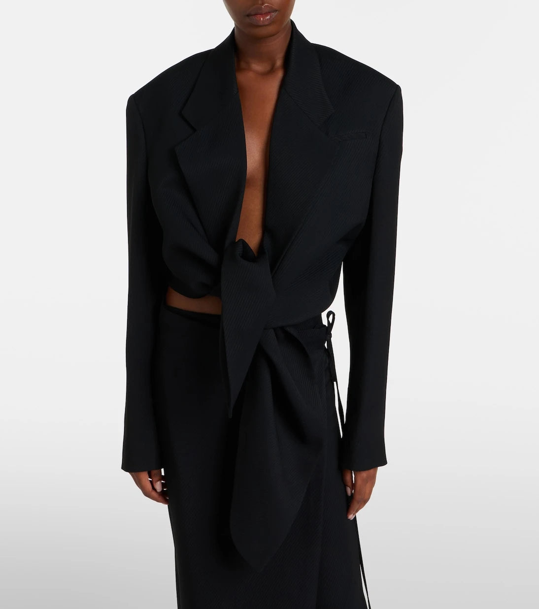 Calvin Klein Collection - Petunia striped cropped jacket