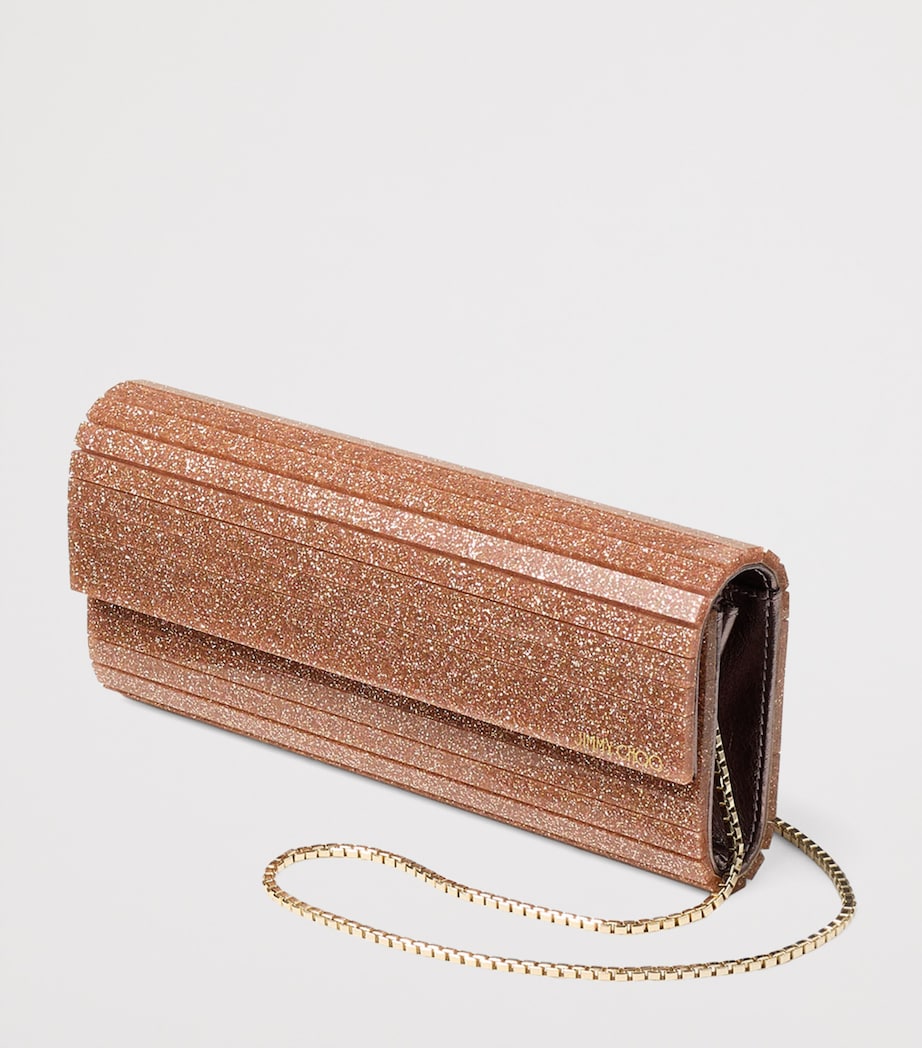 Jimmy Choo Pink Sweetie Glitter Clutch Bag