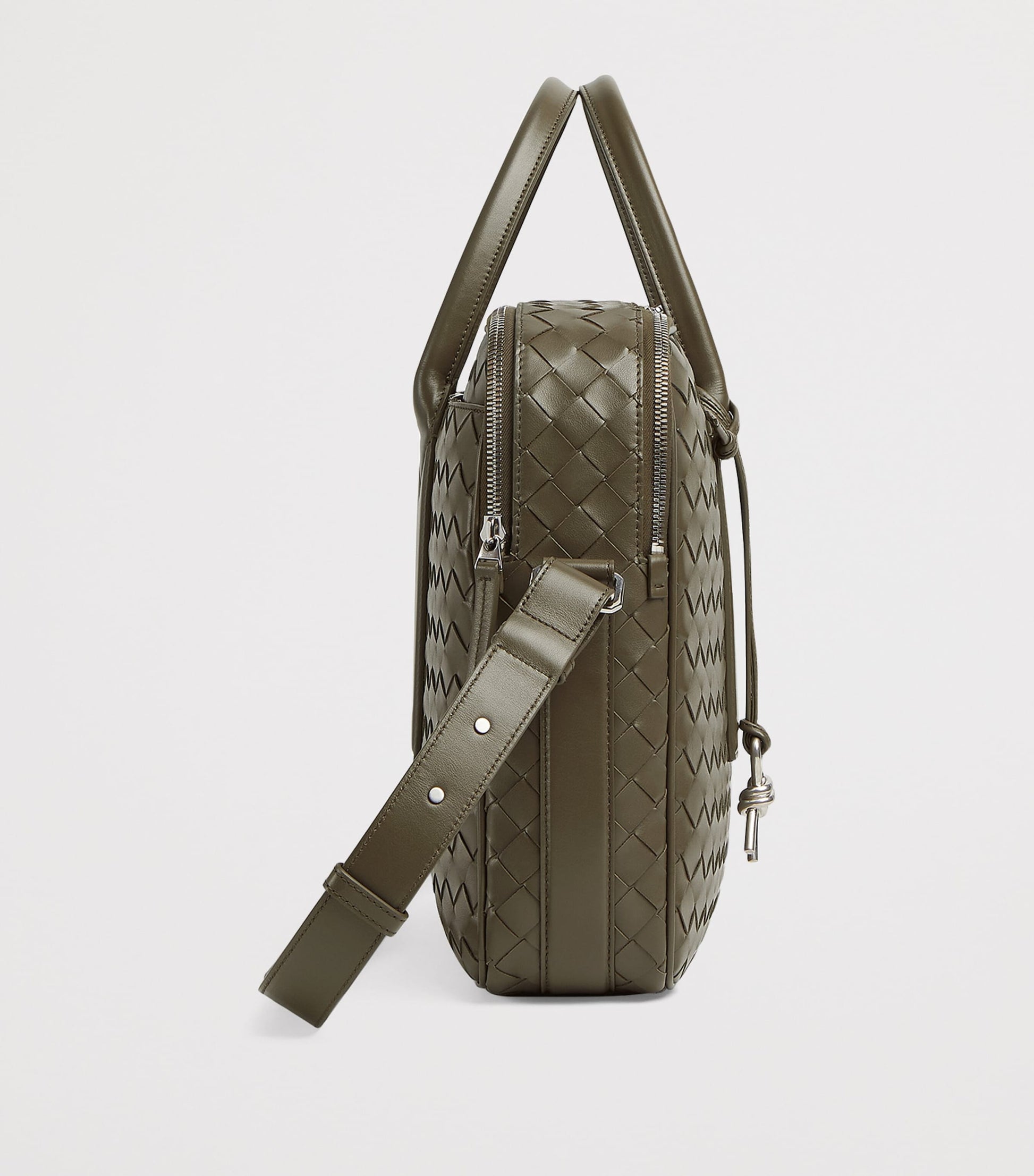 Leather Intrecciato Getaway Briefcase