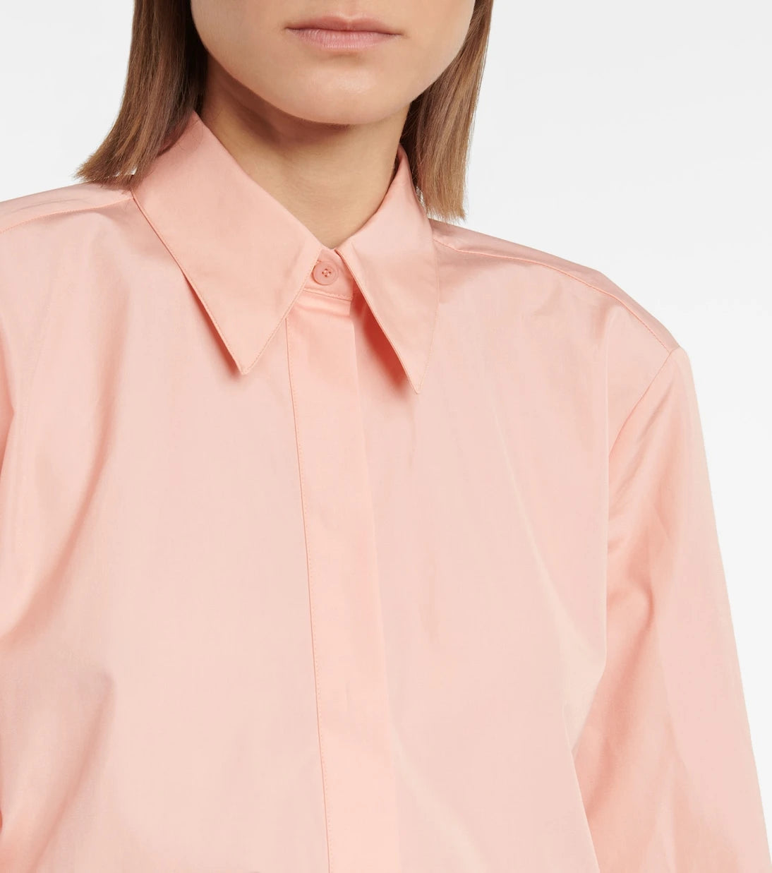 Tod's - Long-sleeved cropped cotton shirt