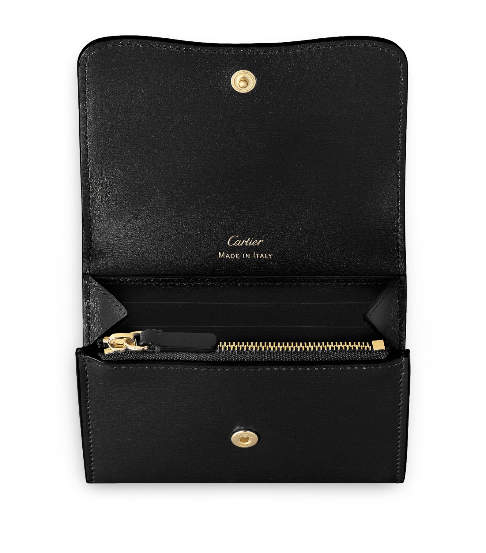 Black Leather Panthère de Cartier Wallet