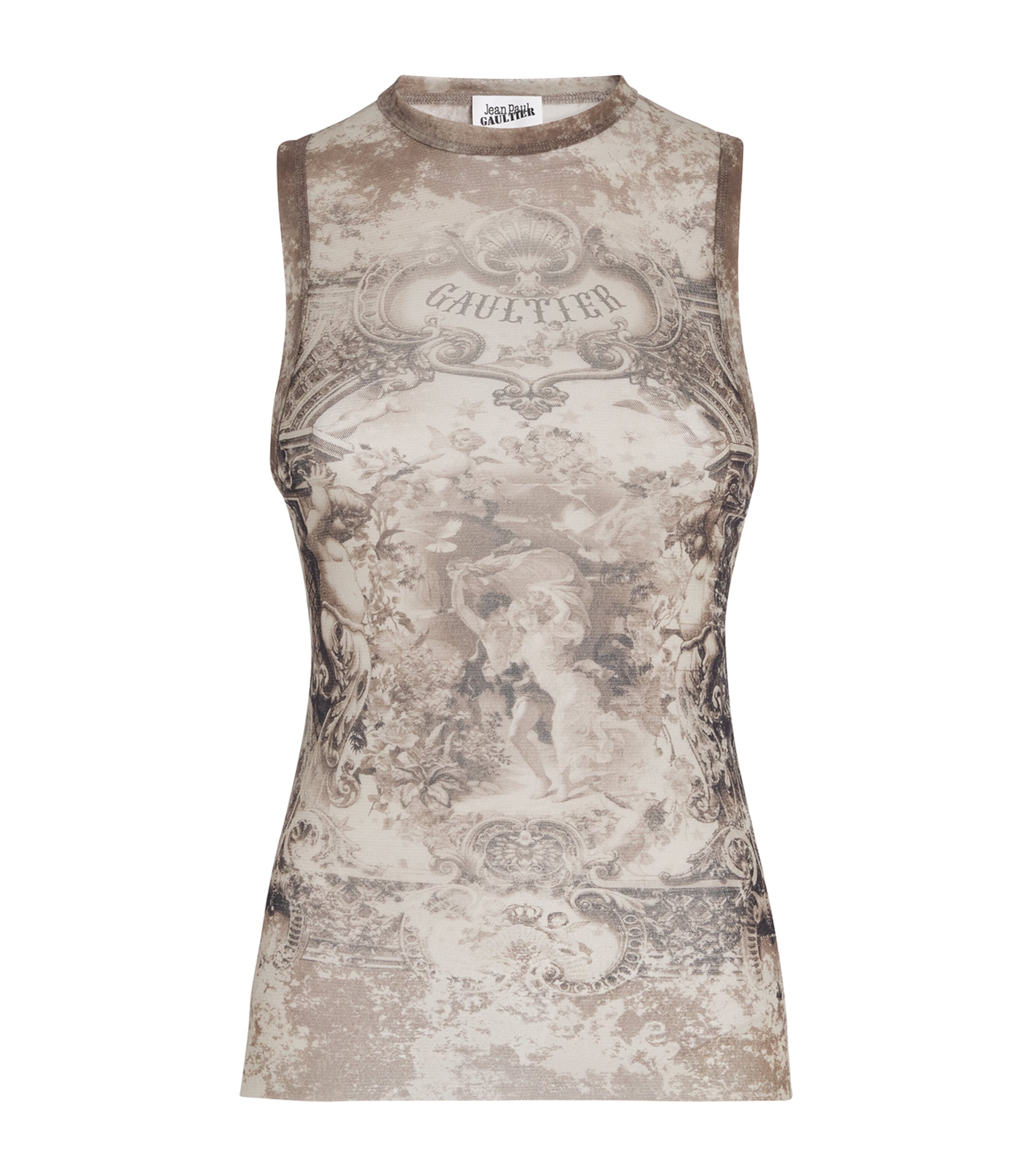 Mesh Medallion Print Tank Top