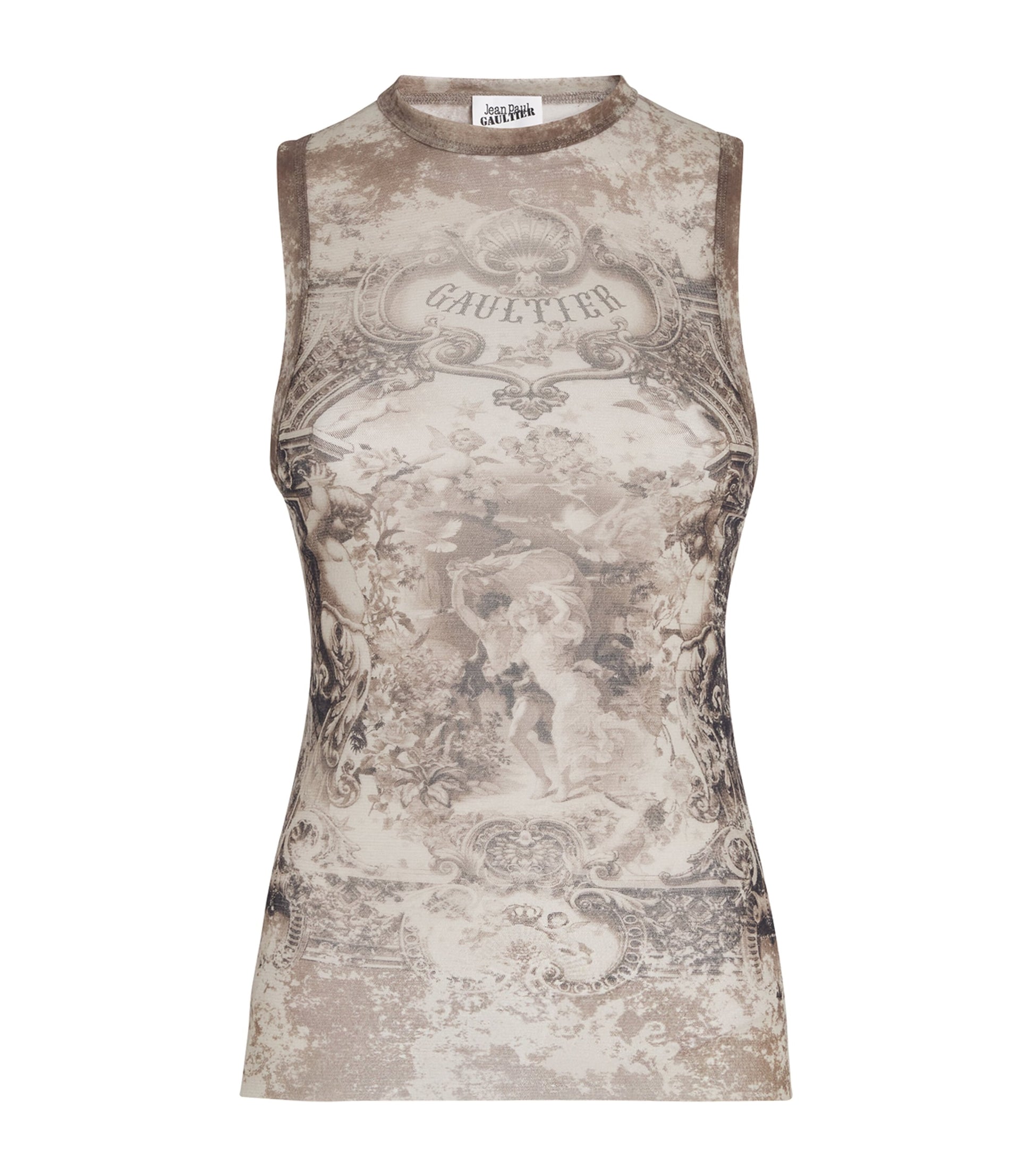 Mesh Medallion Print Tank Top