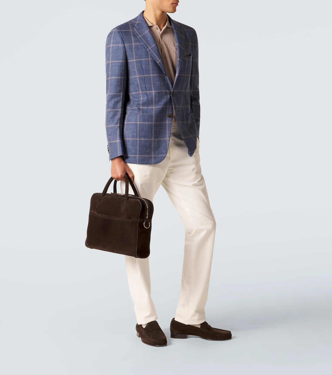Métier - Closer Slim suede briefcase