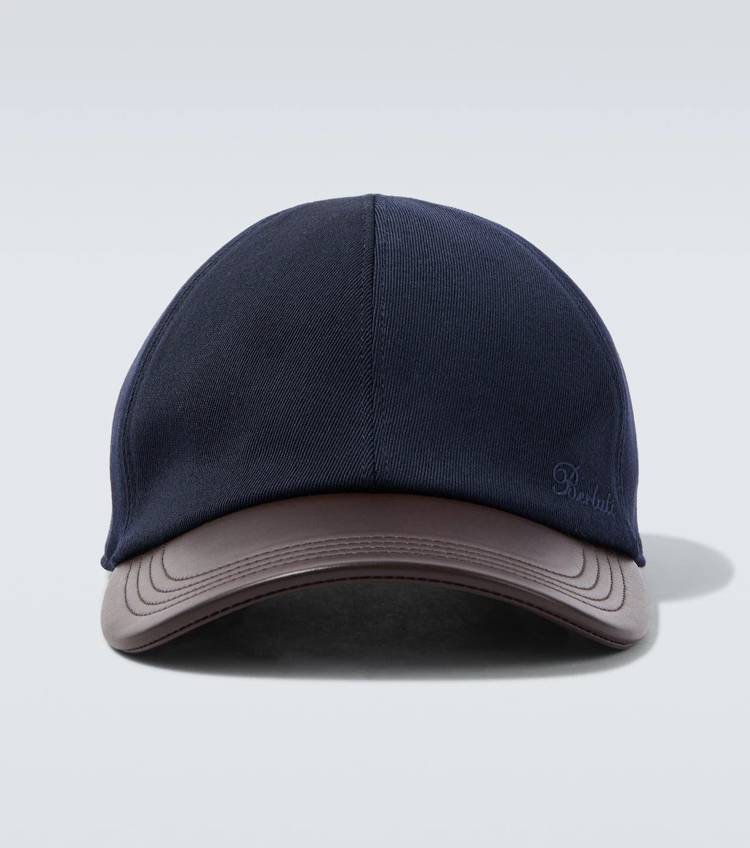 Berluti - Leather-trimmed wool baseball cap