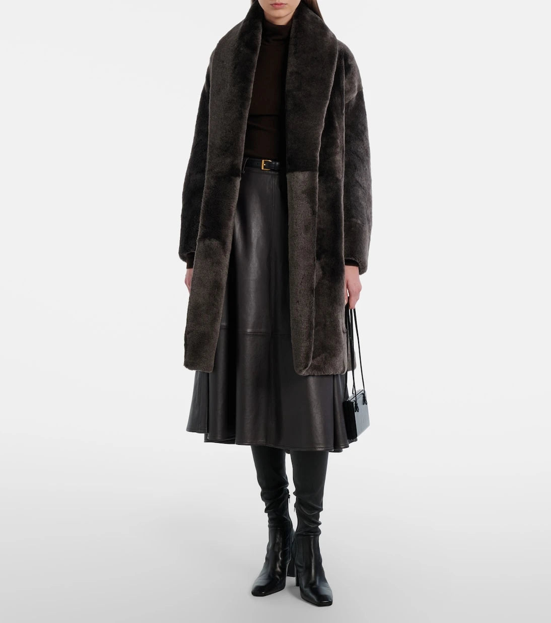 Nour Hammour - Juno shearling wrap coat