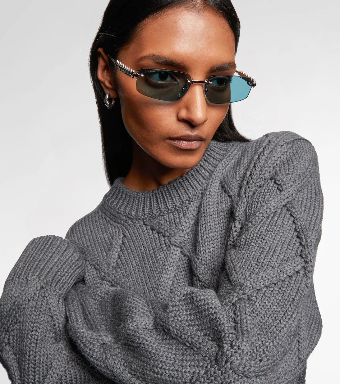 مجموعة كارتييه للنظارات - نظارة شمسية مستطيلة Clash de Cartier