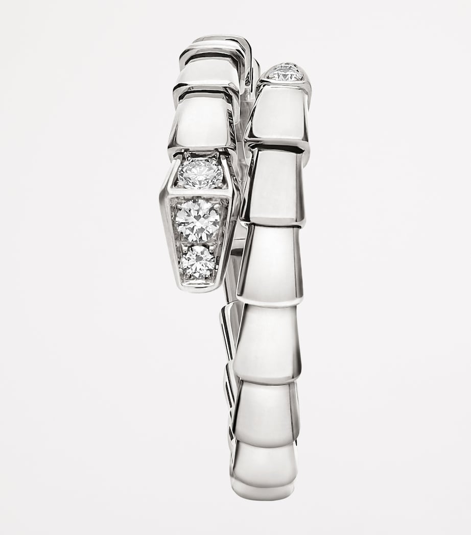White Gold and Diamond Serpenti Viper Ring
