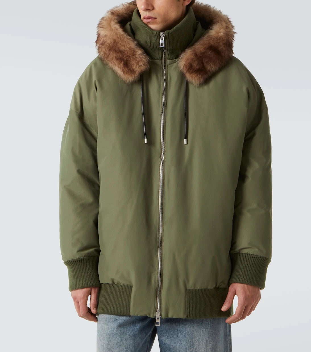 Loewe - Shearling-trimmed technical puffer coat