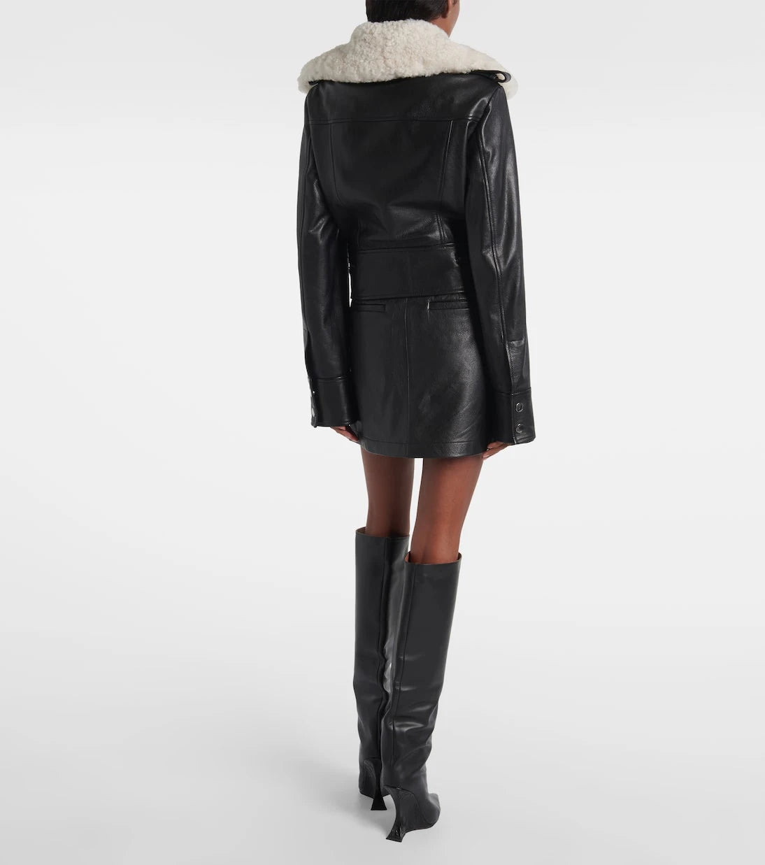 Sportmax - Toscana astarlı deri ceket