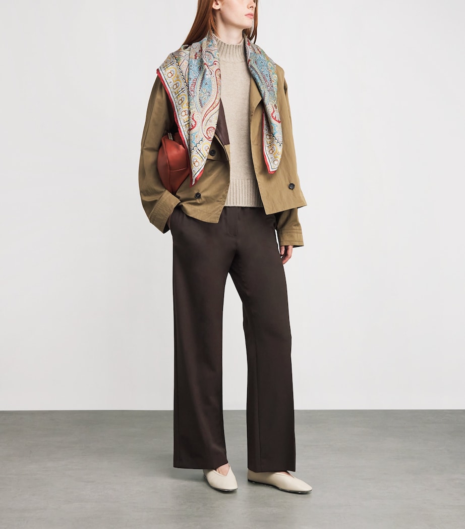 Brown Wide-Leg Trousers