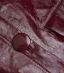 Self-Portrait Burgundy Patent Leather Jacket