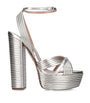 Aquazzura Gold Metallic Sundance Platform Sandals 140