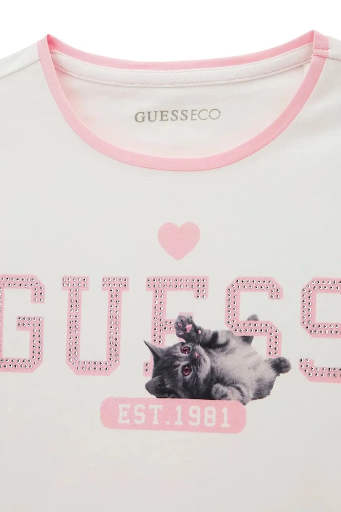 Guess çocuk pamuklu elastan tişört