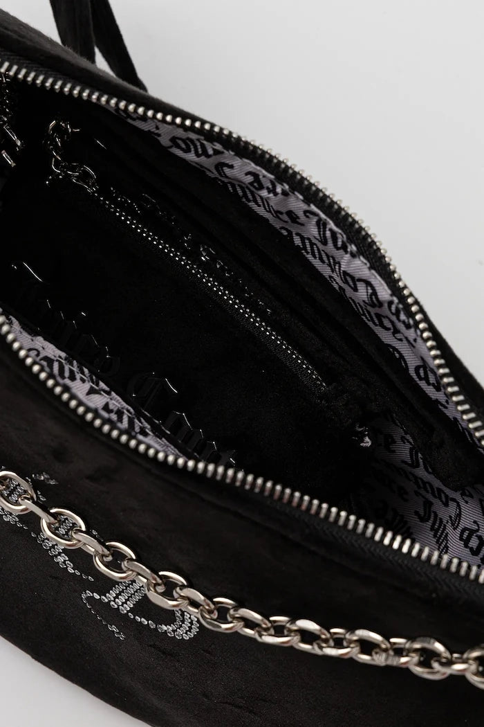Juicy Couture kadife kadın kruvasan çanta Kimberly