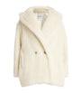 Max Mara White Alpaca-Wool-Silk Coat