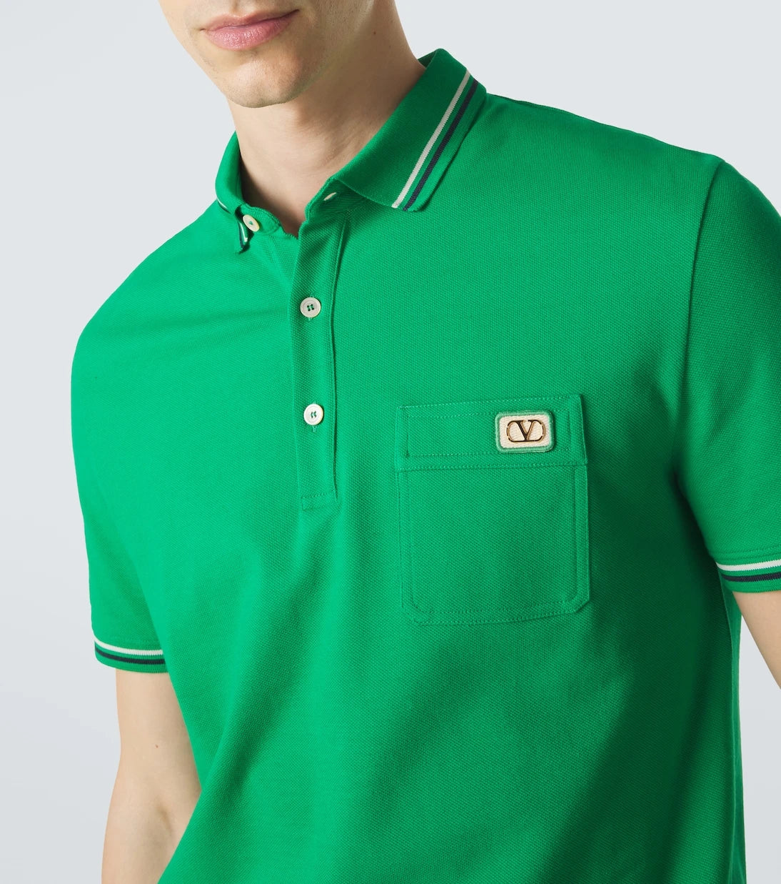 Valentino - Cotton piqué polo shirt