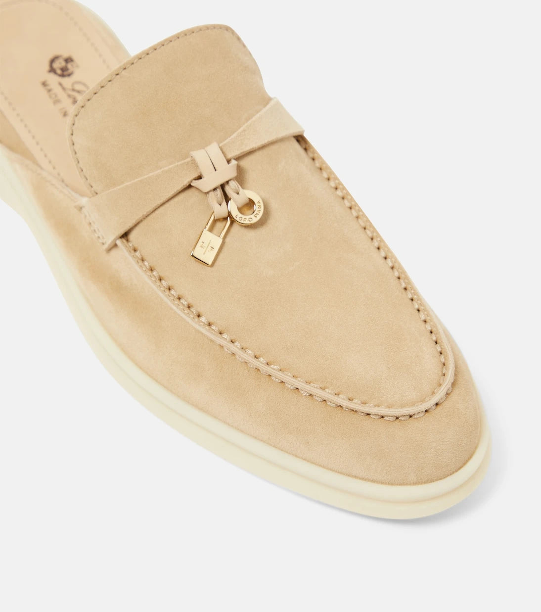 Loro Piana - Charms Walk embellished suede mules