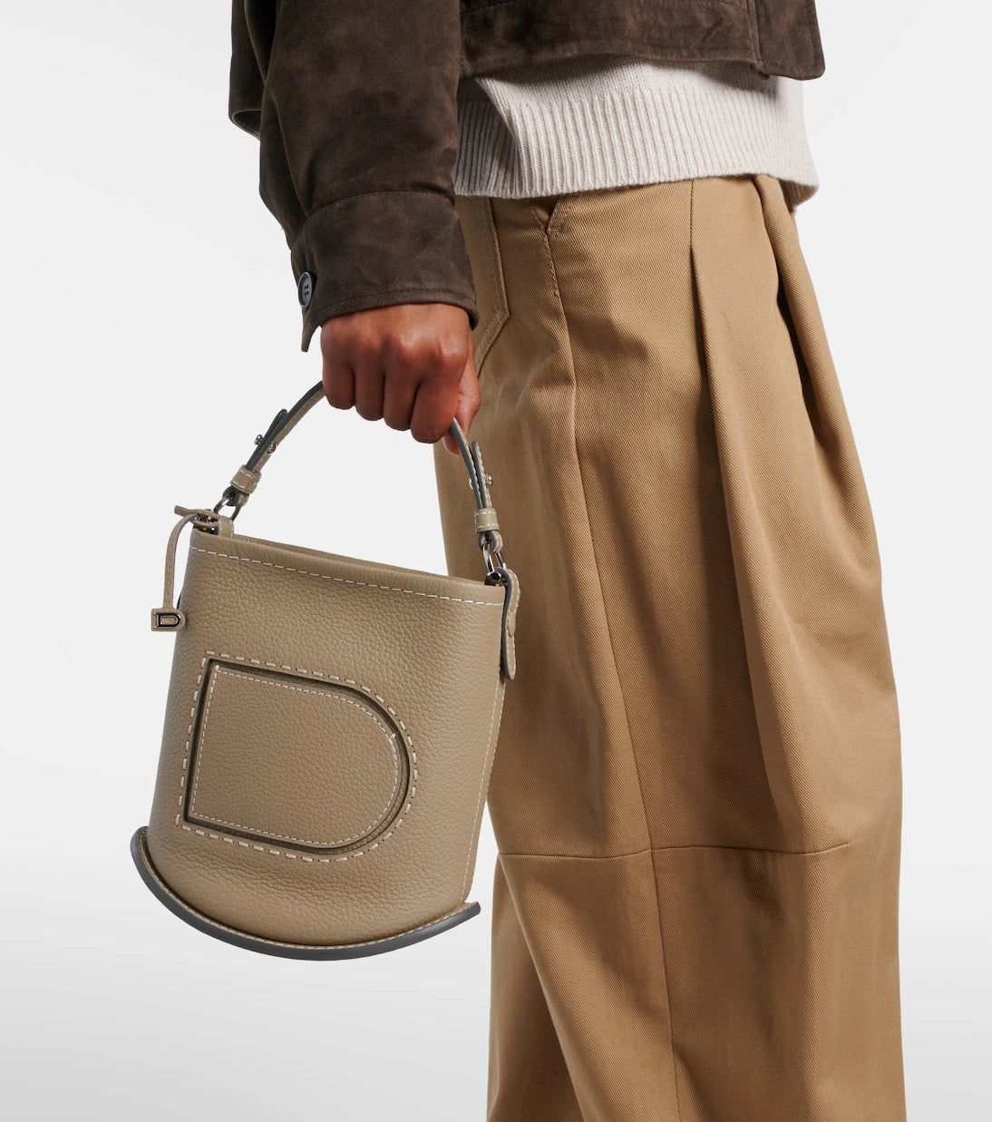 Delvaux - Pin Surpiqué Mini leather shoulder bag