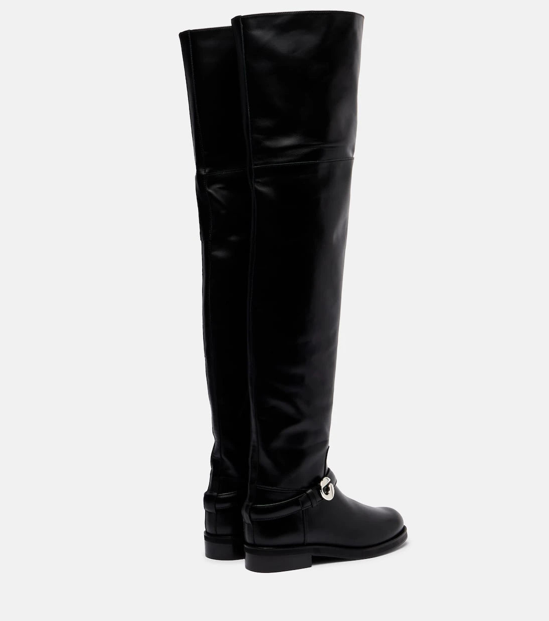 Coperni - Logo leather over-the-knee boots