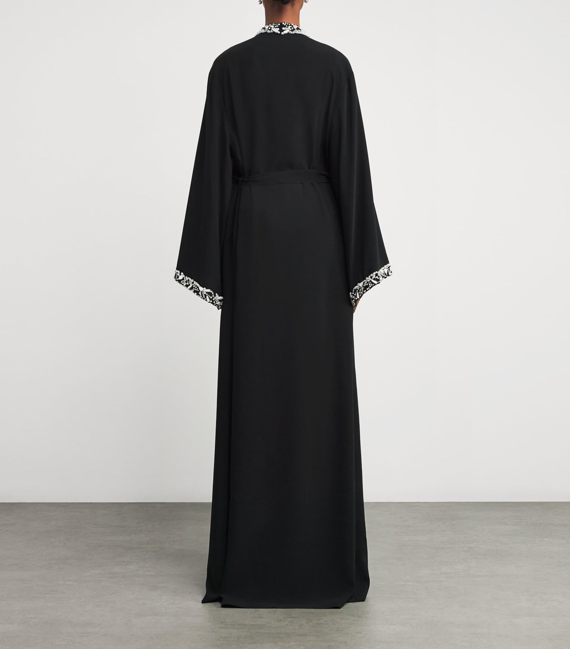 Zuhair Murad Black Pearl-Embellished Robe