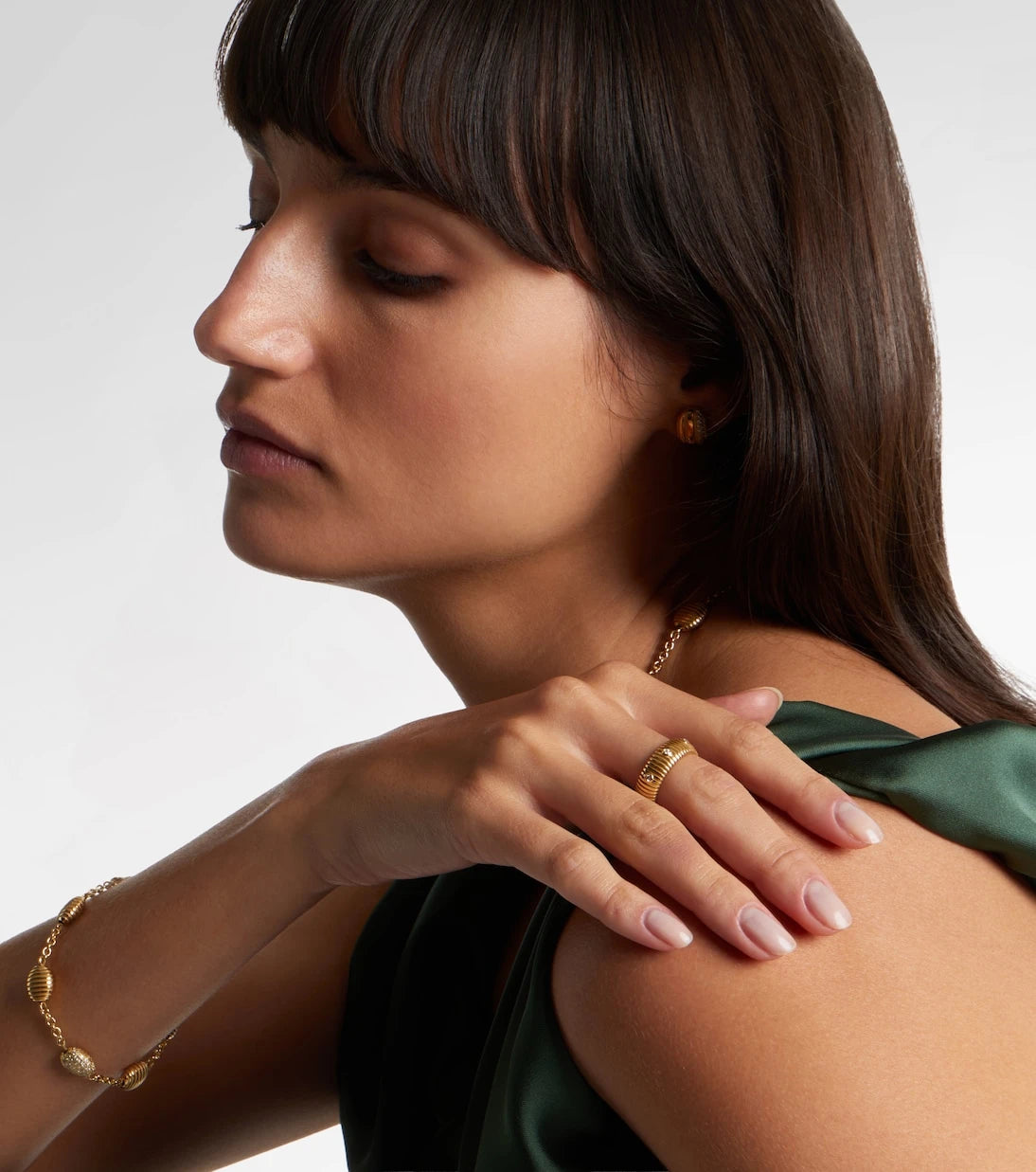 Pamela Zamore - Clio Small 18kt gold ring with diamonds