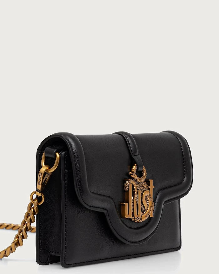 Just Cavalli suni deri kadın crossbody çanta