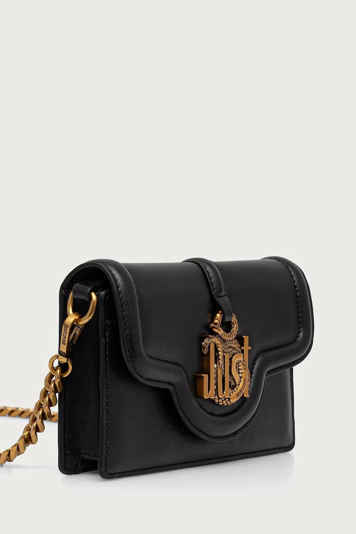 Just Cavalli suni deri kadın crossbody çanta