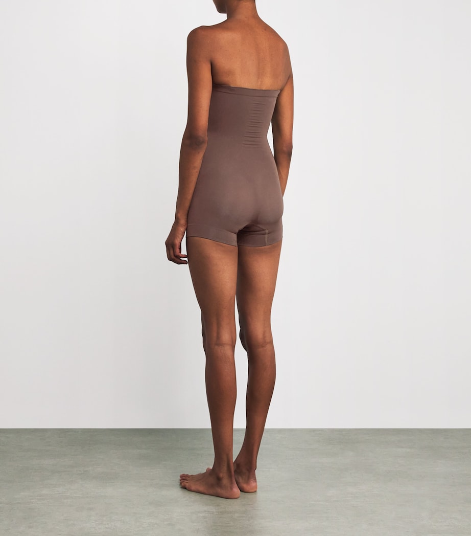Seamless Sculpt Strapless Shorts Bodysuit COCOA