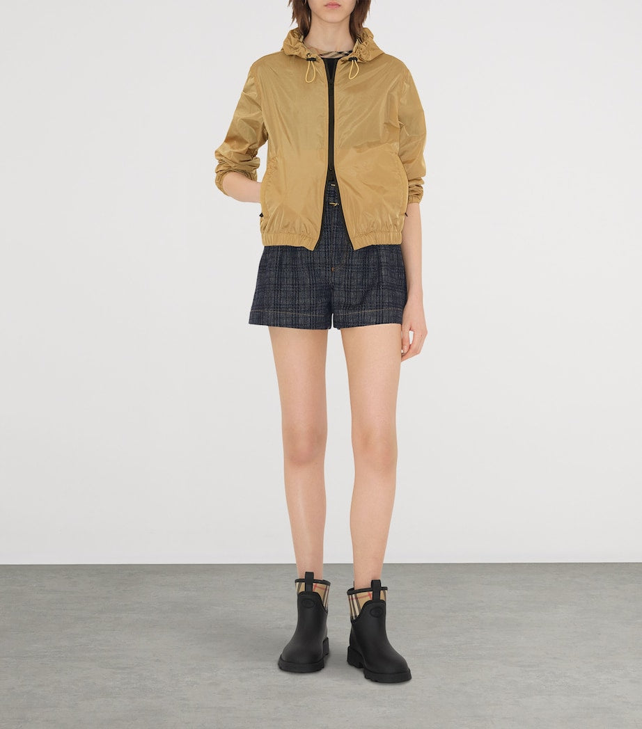 Burberry Black Rubber Nova Check Rain Boots