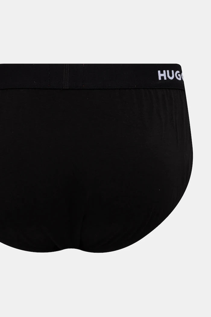 HUGO pamuklu elastan erkek slip HIPBRIEF TRIPLETPACK 3'lü