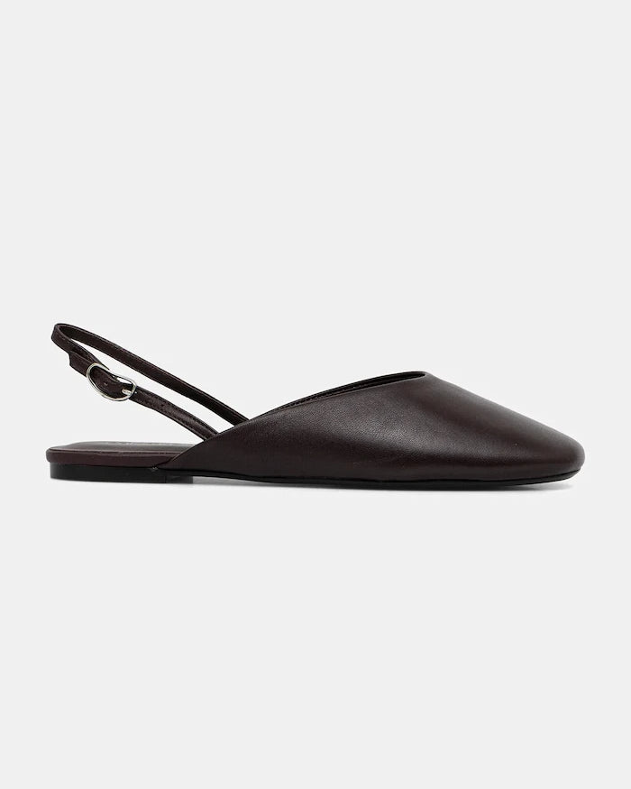 Calvin Klein OBLIQUE BALLERINA SLINGBACK LTH Deri Balerin Ayakkabı