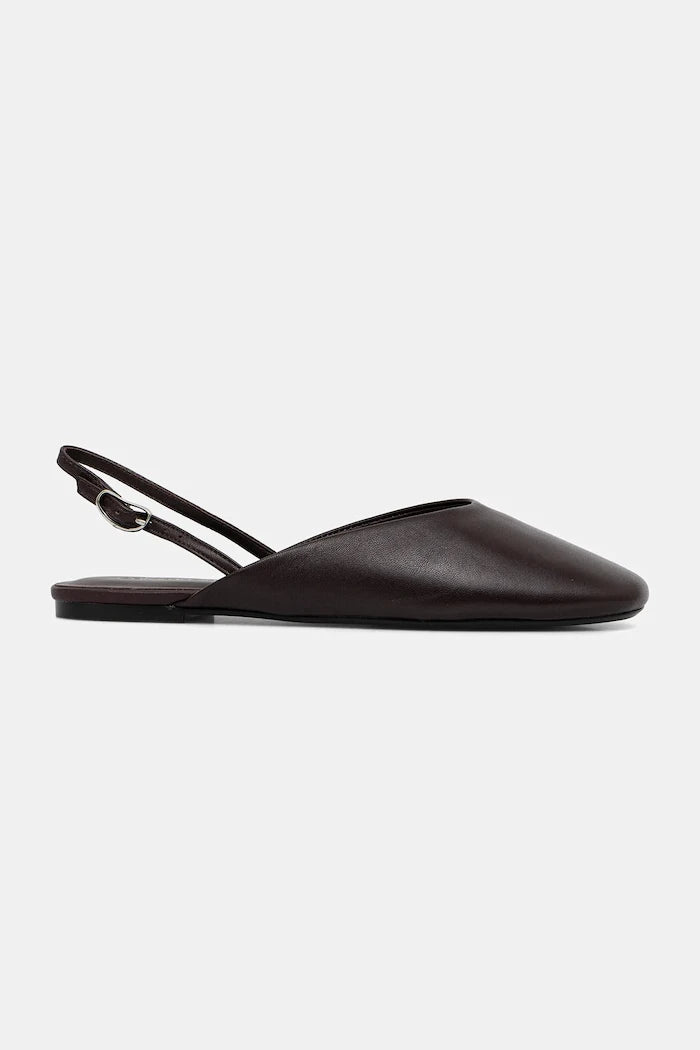 Calvin Klein OBLIQUE BALLERINA SLINGBACK LTH Deri Balerin Ayakkabı