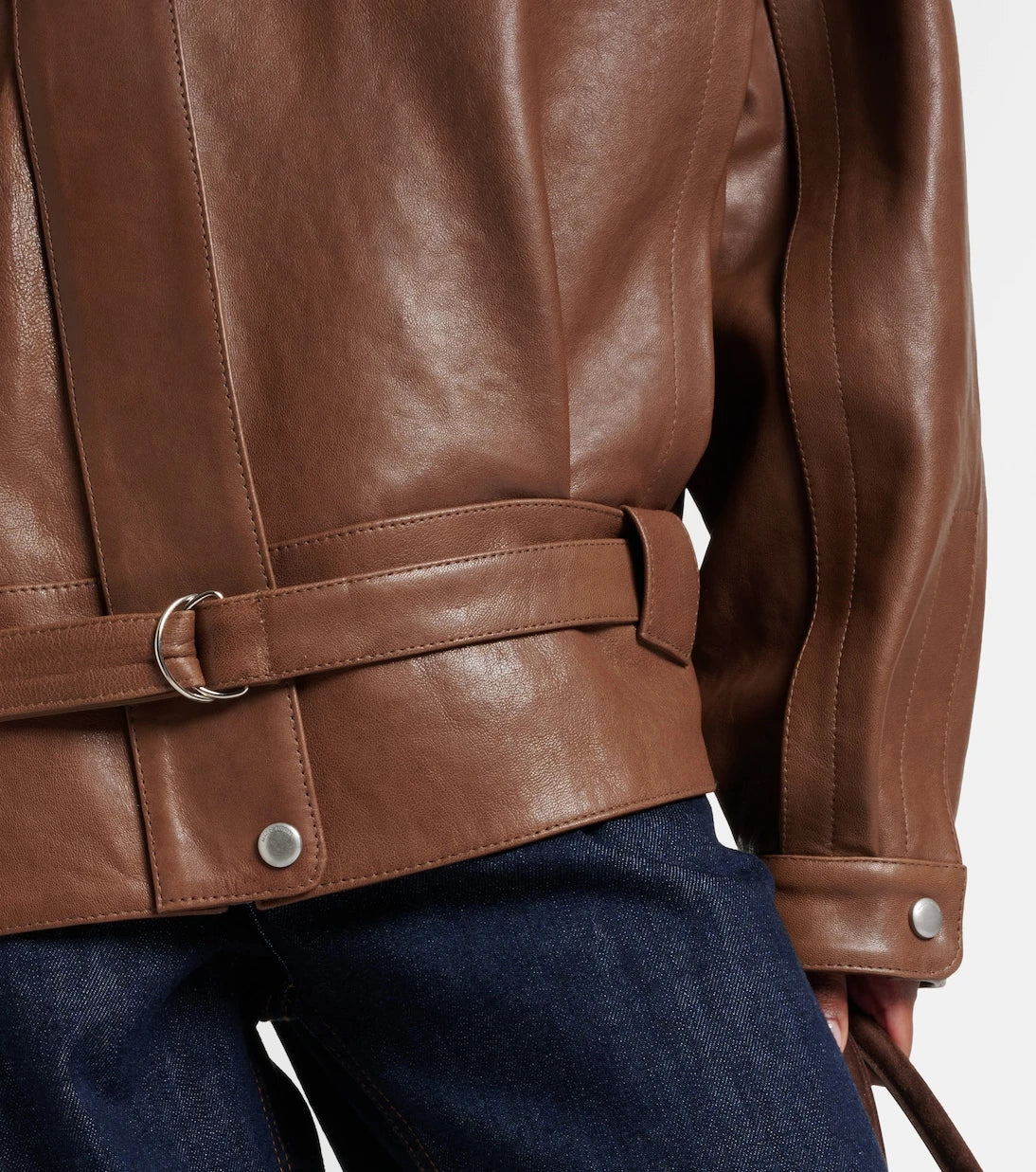 Magda Butrym - Belted oversized leather jacket