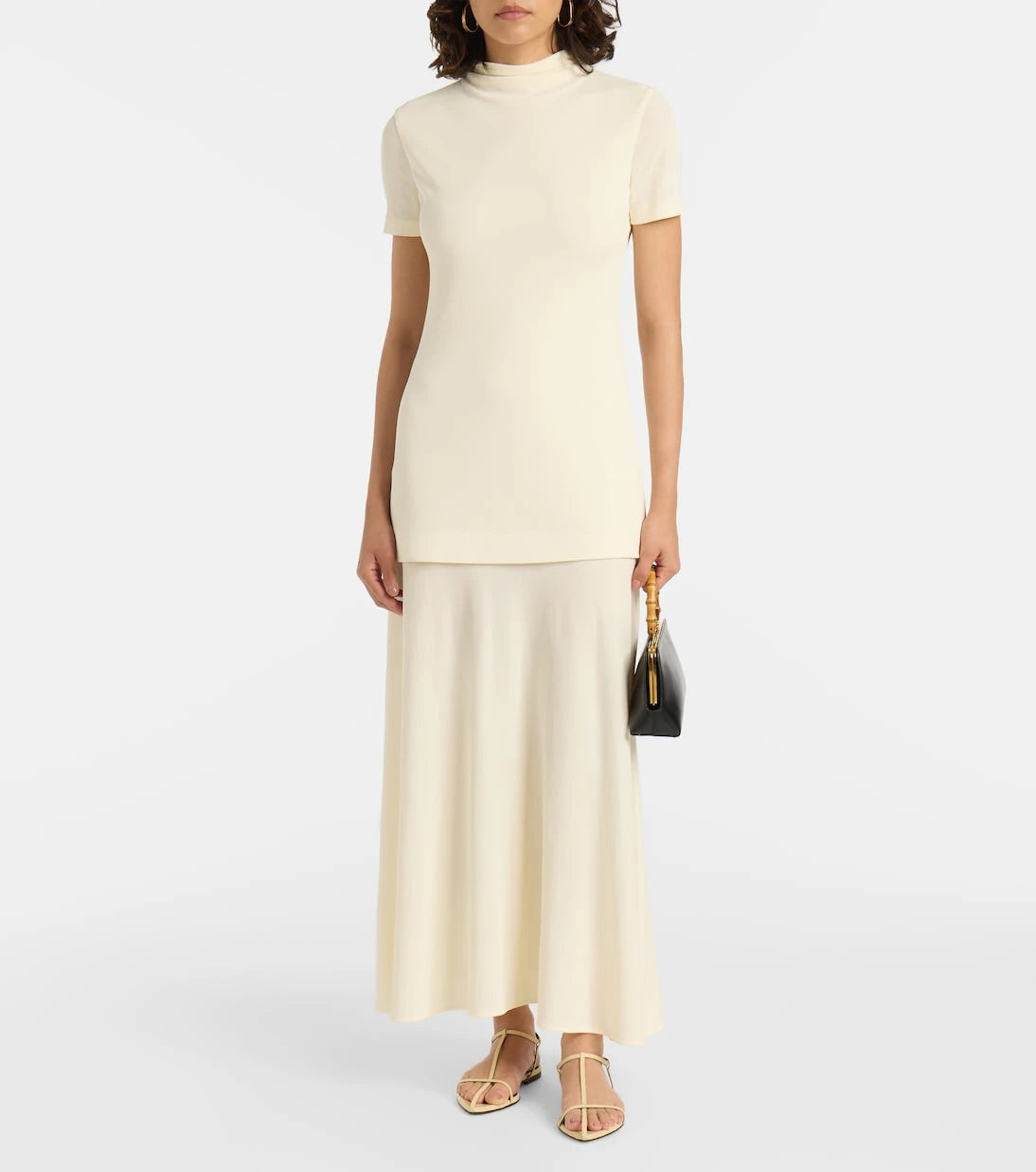 Jil Sander - Layered crêpe maxi dress