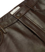Brown The Leather Mini Skirt