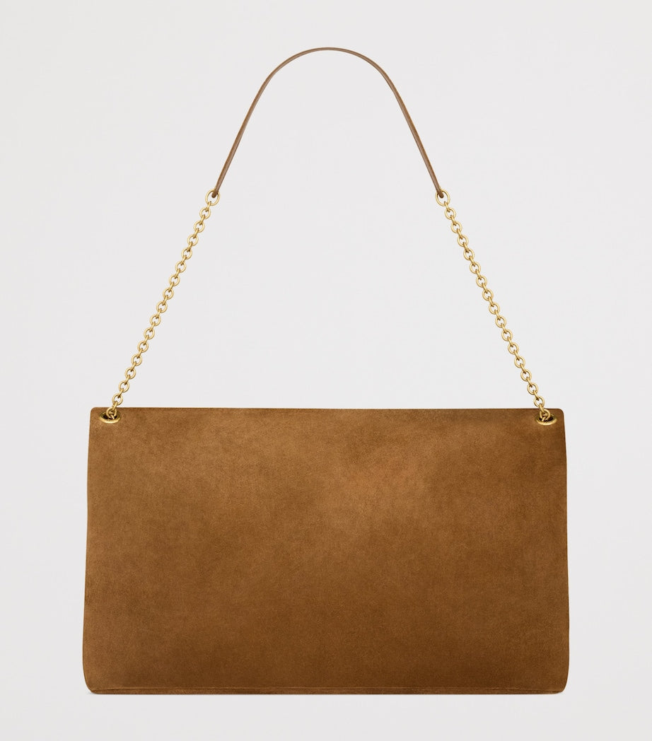 Saint Laurent Beige Extra Large Cassandre Envelope Chain Wallet