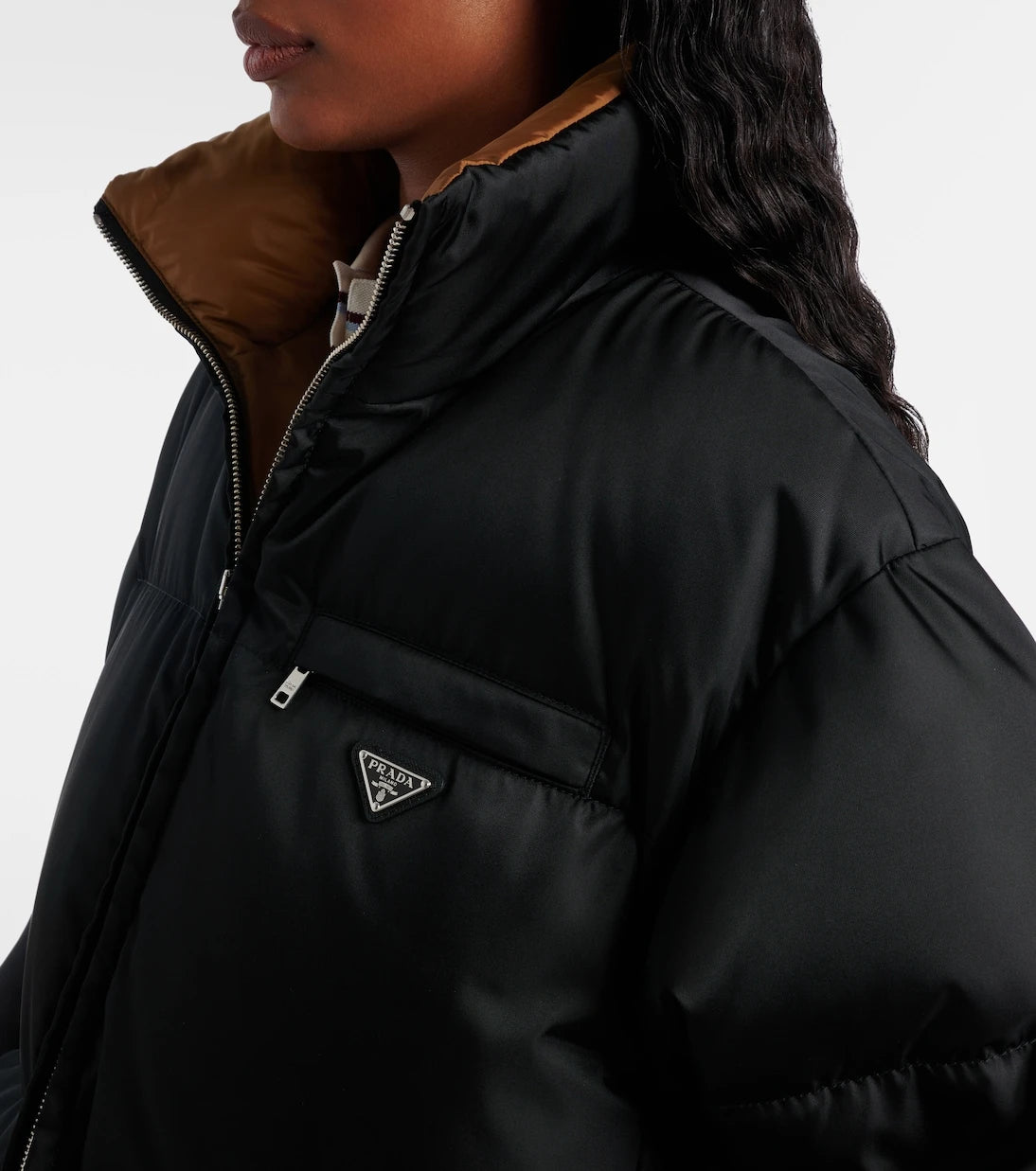 Prada - Re-Nylon belted down jacket