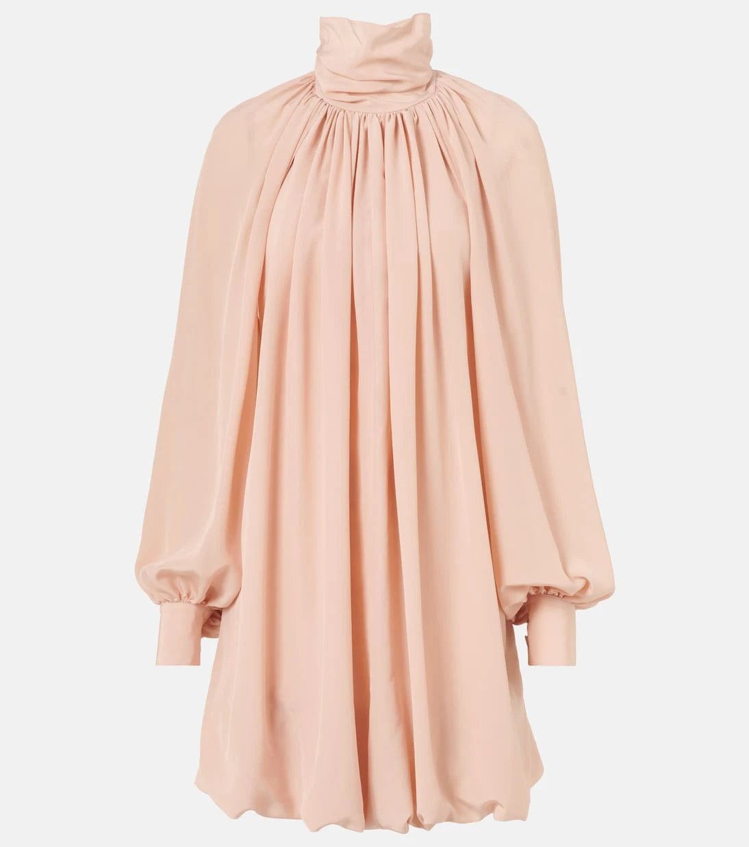 Stella McCartney - Gathered open-back silk chiffon minidress
