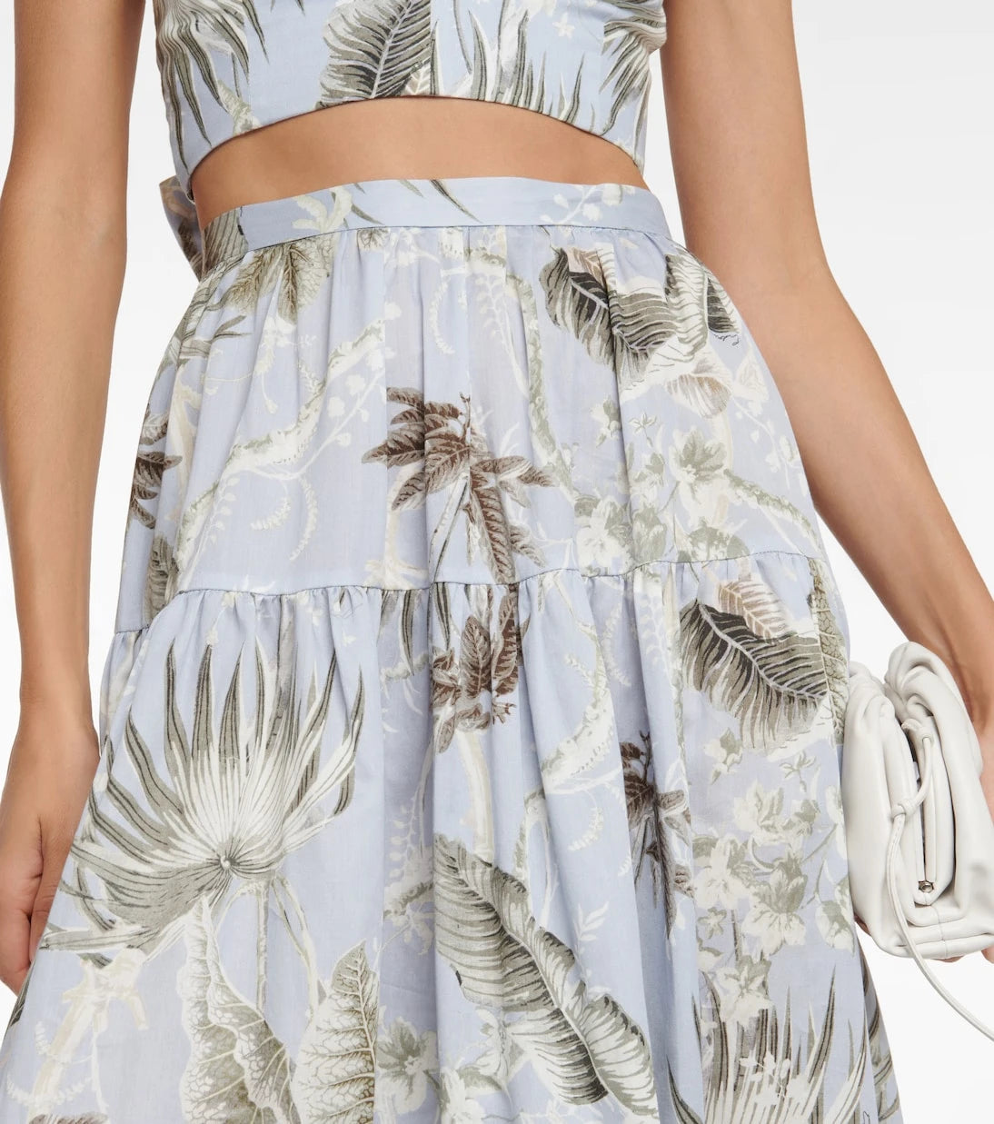 Erdem - Olympia printed cotton midi skirt