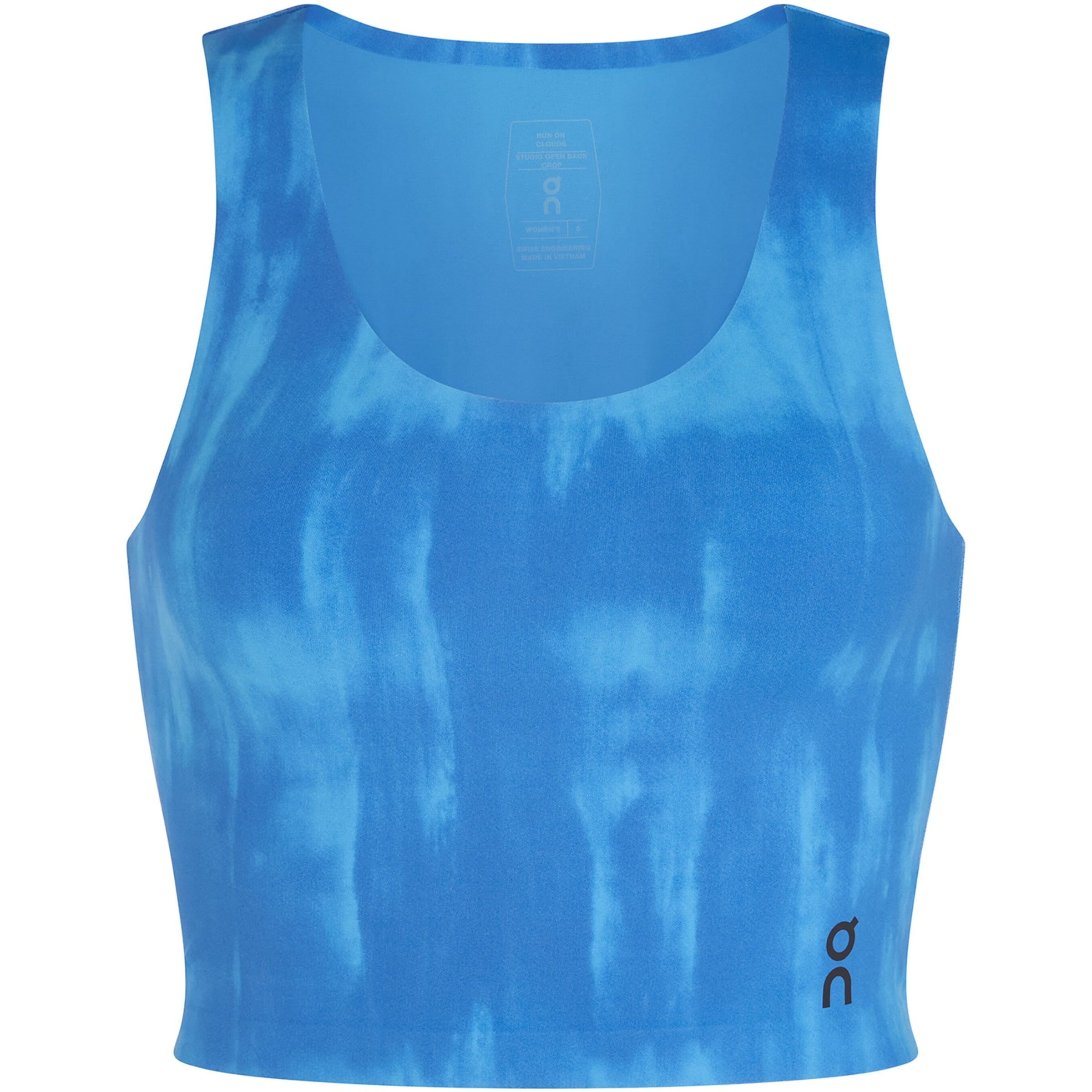 Blue Open-Back Studio Crop Top